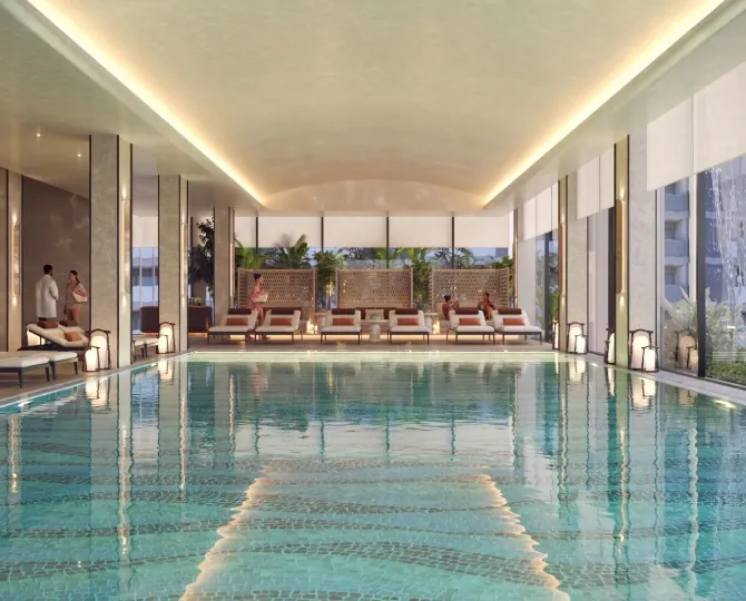 Indoor all-weather swimming pool in the clubhouse
