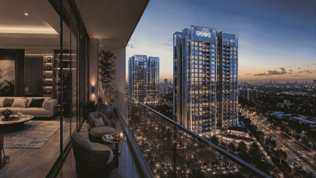 BPTP Gaia Residences exterior view of glass façade towers in Sector 102 Gurgaon